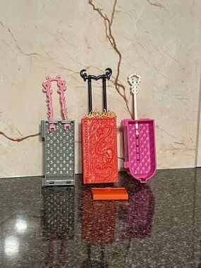 Lot of 3 Monster High "Scaris: City of Frights" Travel Suitcases